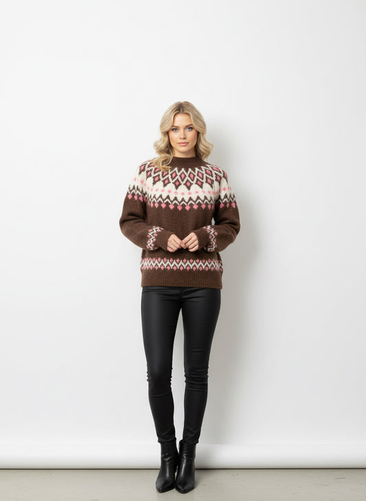 Strickpullover Norwegermuster