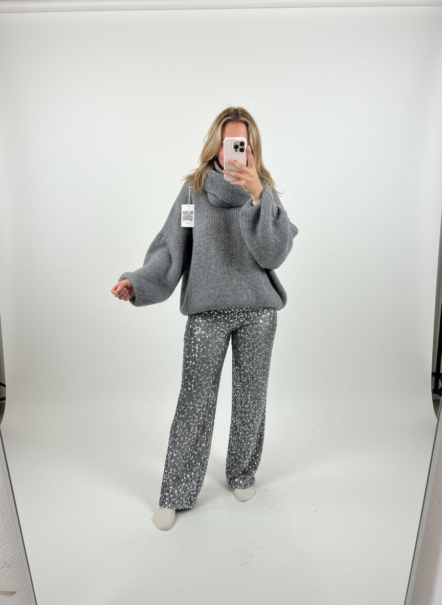 Glitzer Hose Silber