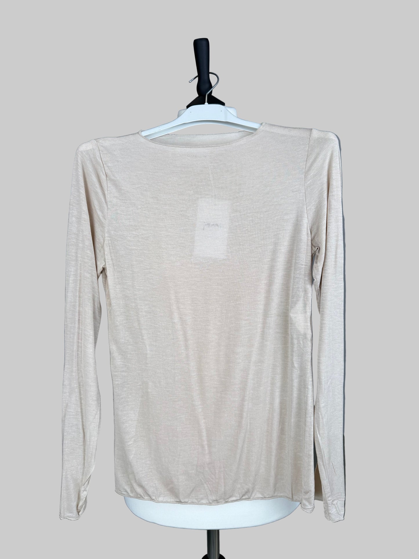 Cashmere Blend Basic Langarm Lovely beige