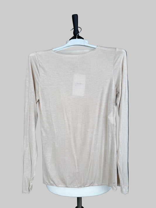 Cashmere Blend Basic Langarm Lovely beige
