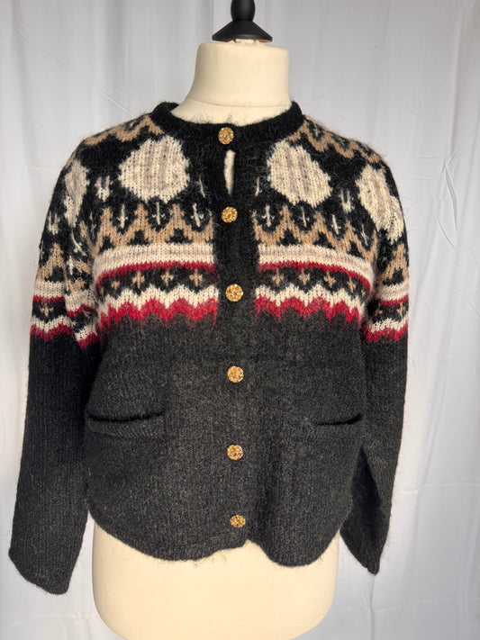 Cardigan mit Norwegermuster