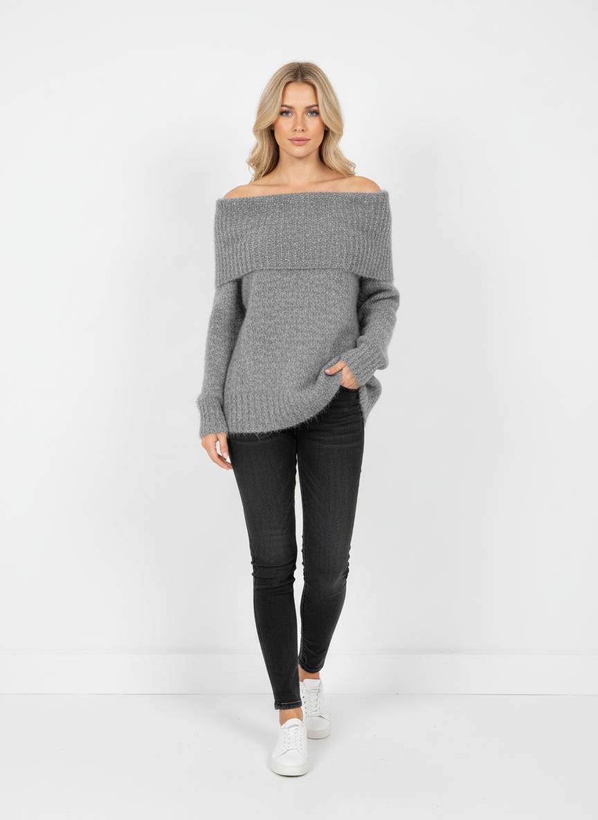 Strickpullover Schulterfrei