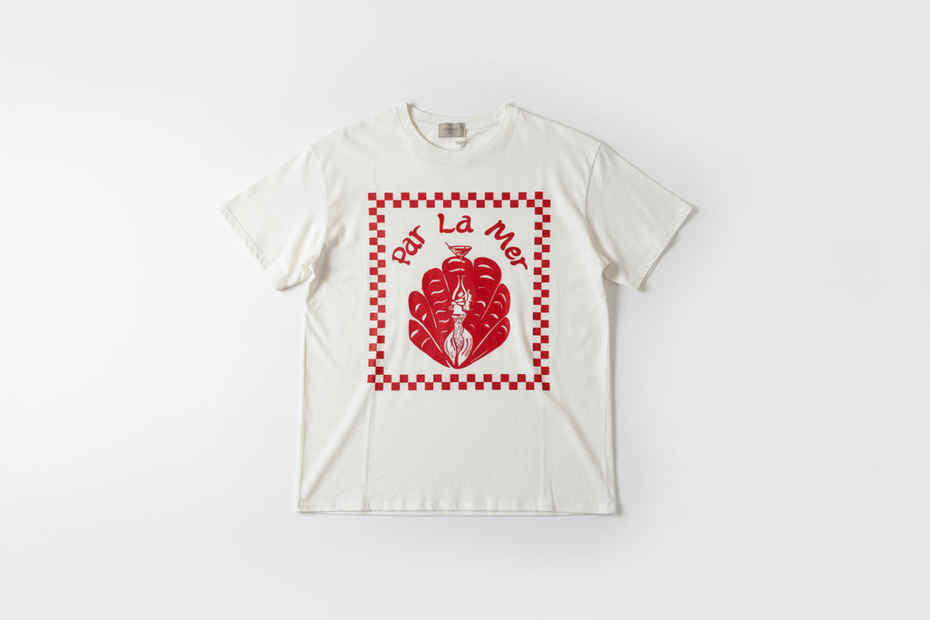 T-Shirt mit Meerjungfrau rot weiß