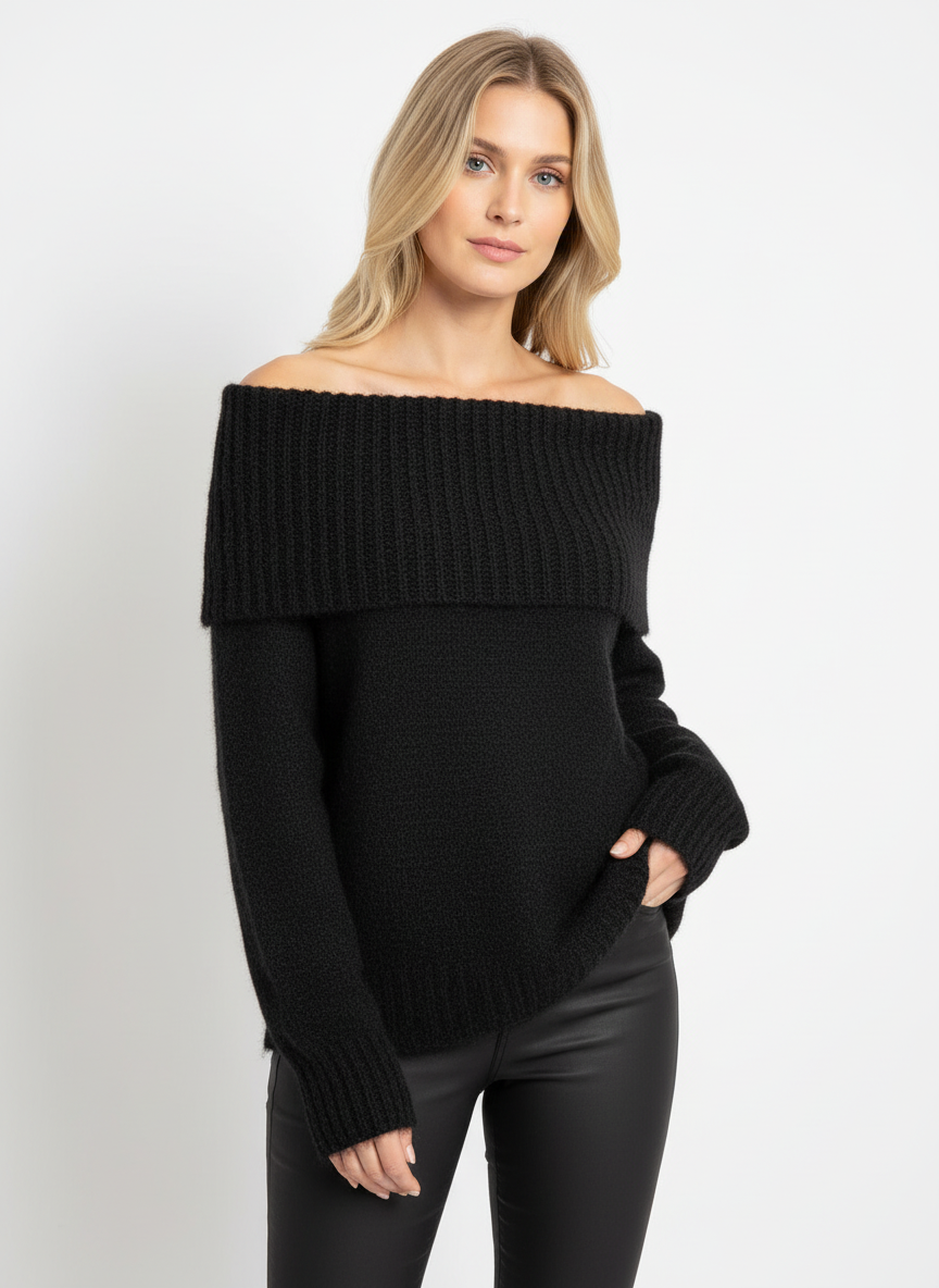 Strickpullover Schulterfrei