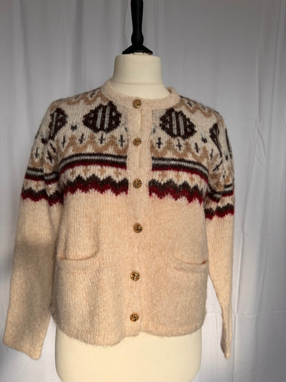Cardigan mit Norwegermuster