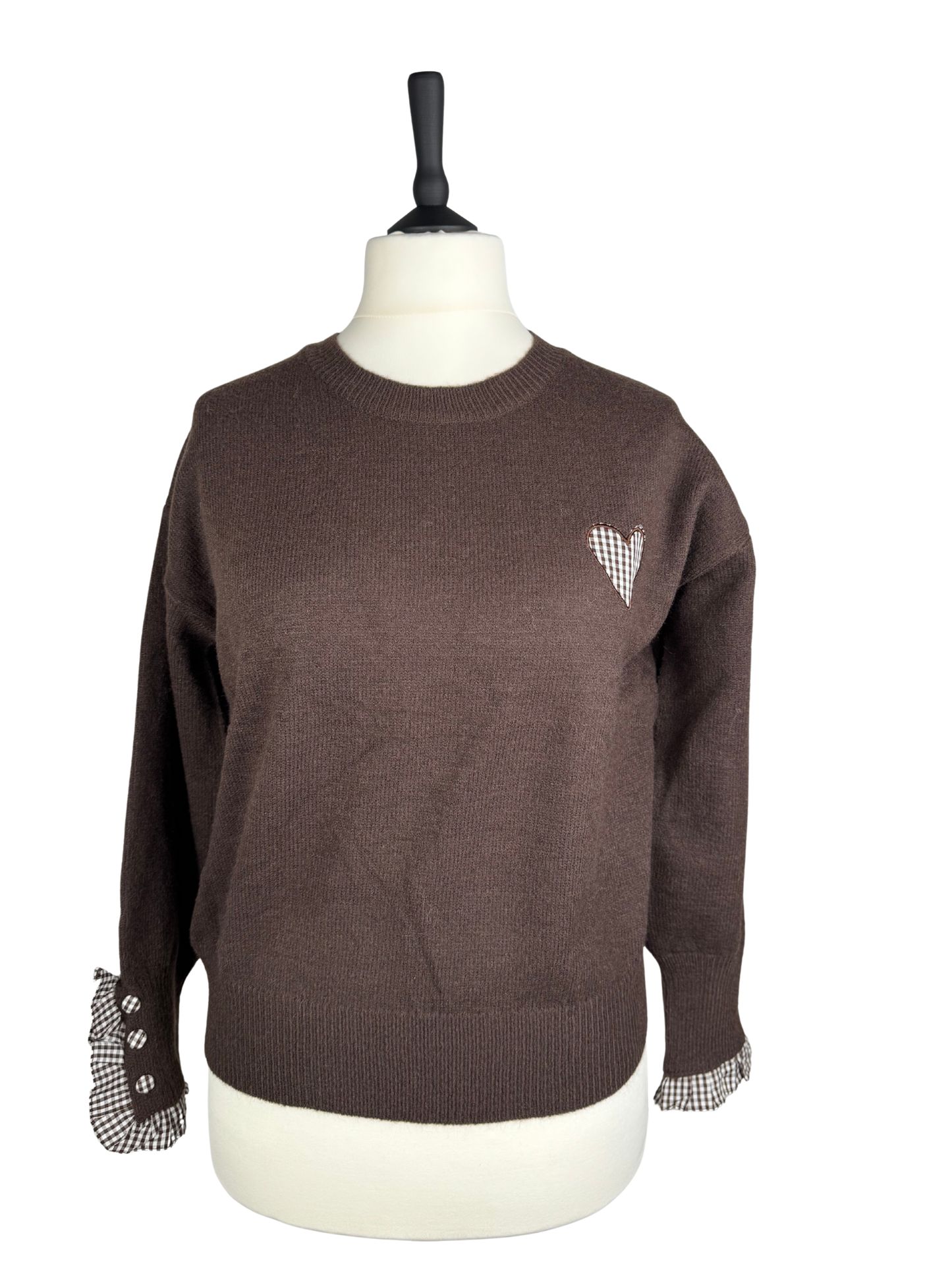 Pullover Karo Herz