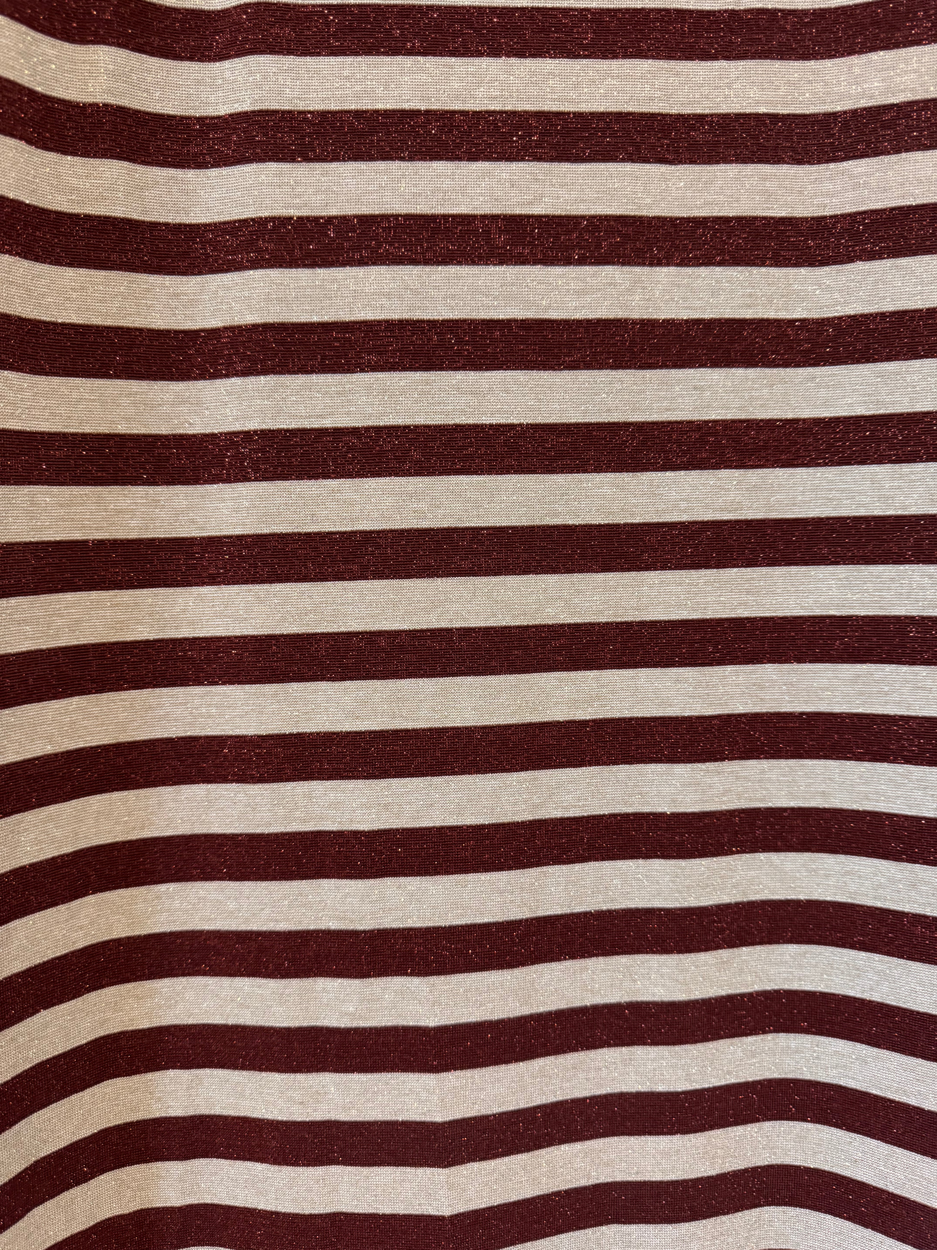 Maxikleid gestreift mit Glitzer braun
