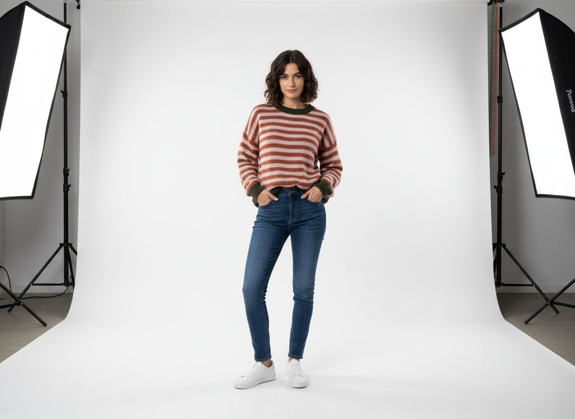 Strickpullover Streifen