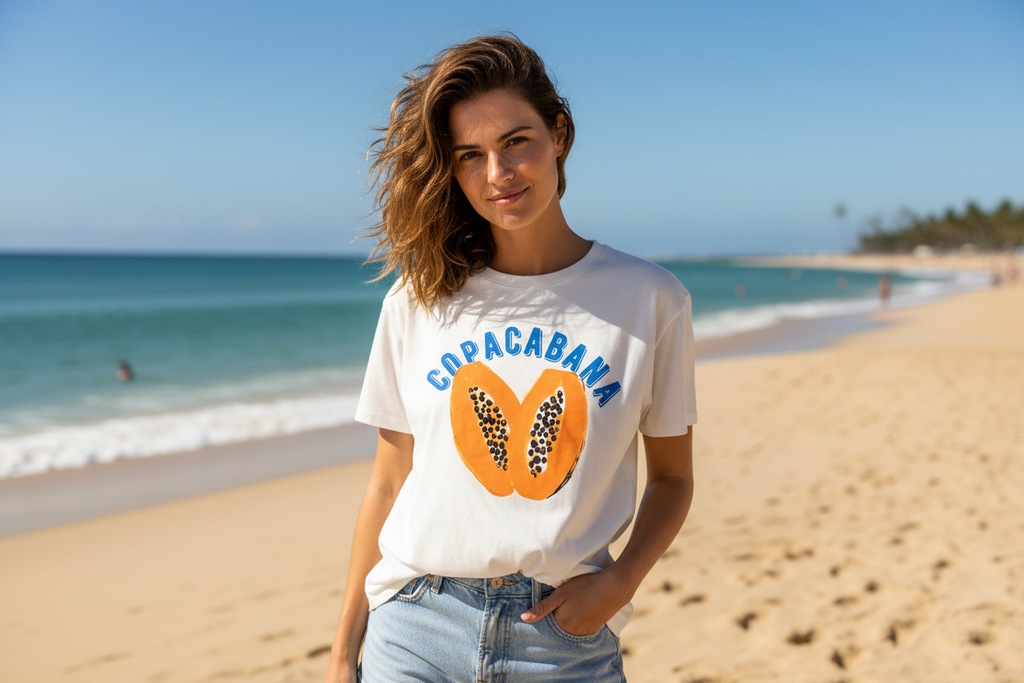 T-Shirt Copacabana mit Papaya