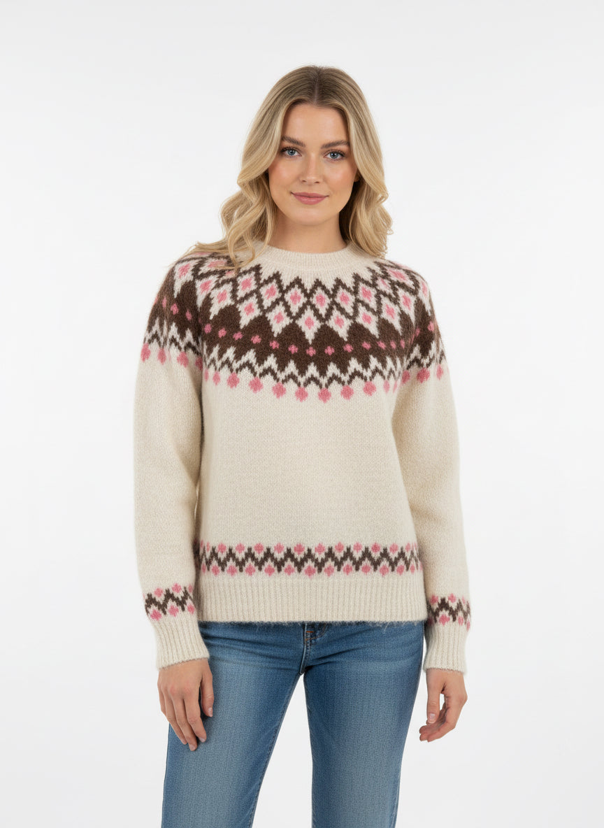 Strickpullover Norwegermuster