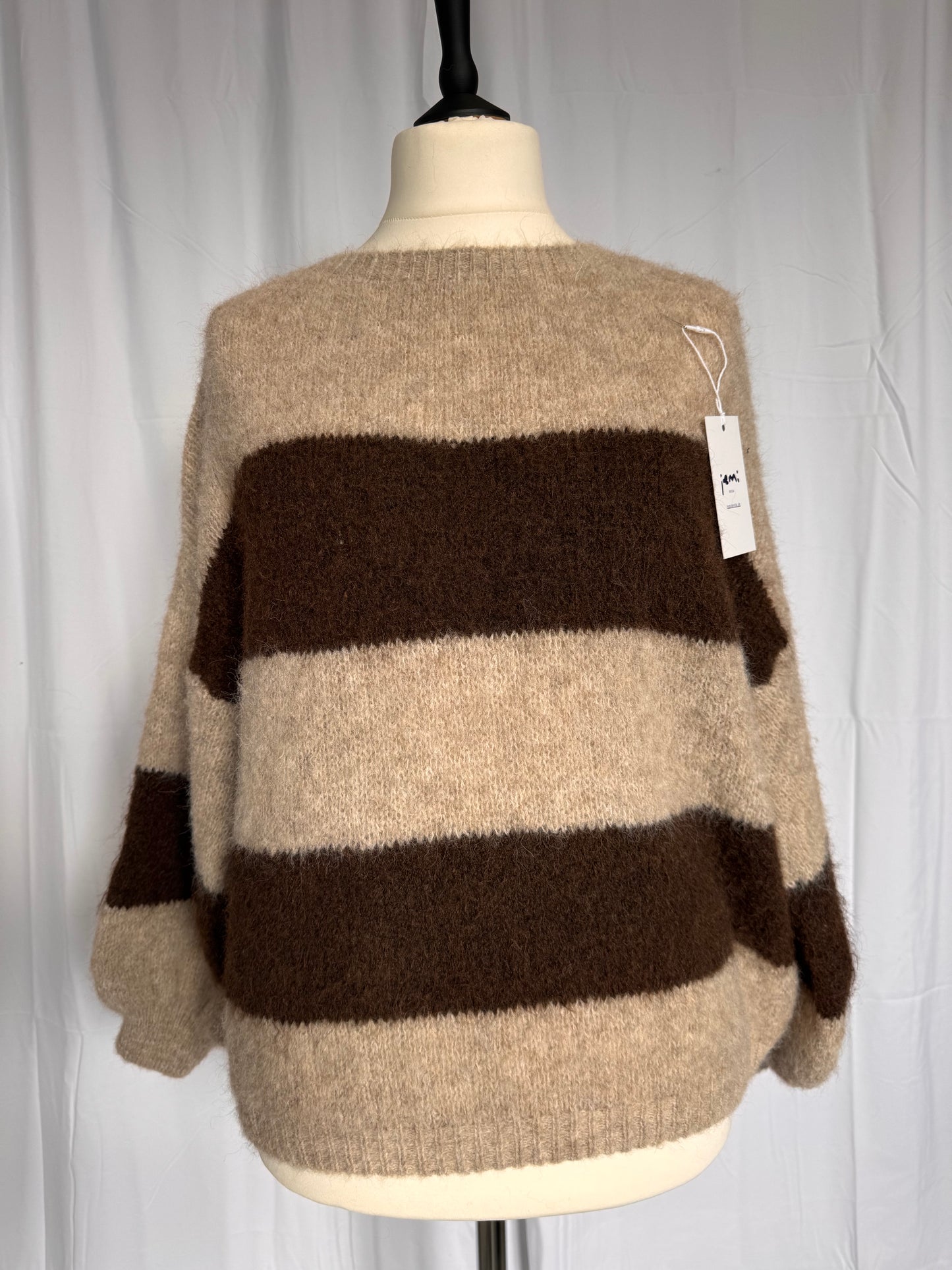 Strickpullover mit großen Streifen