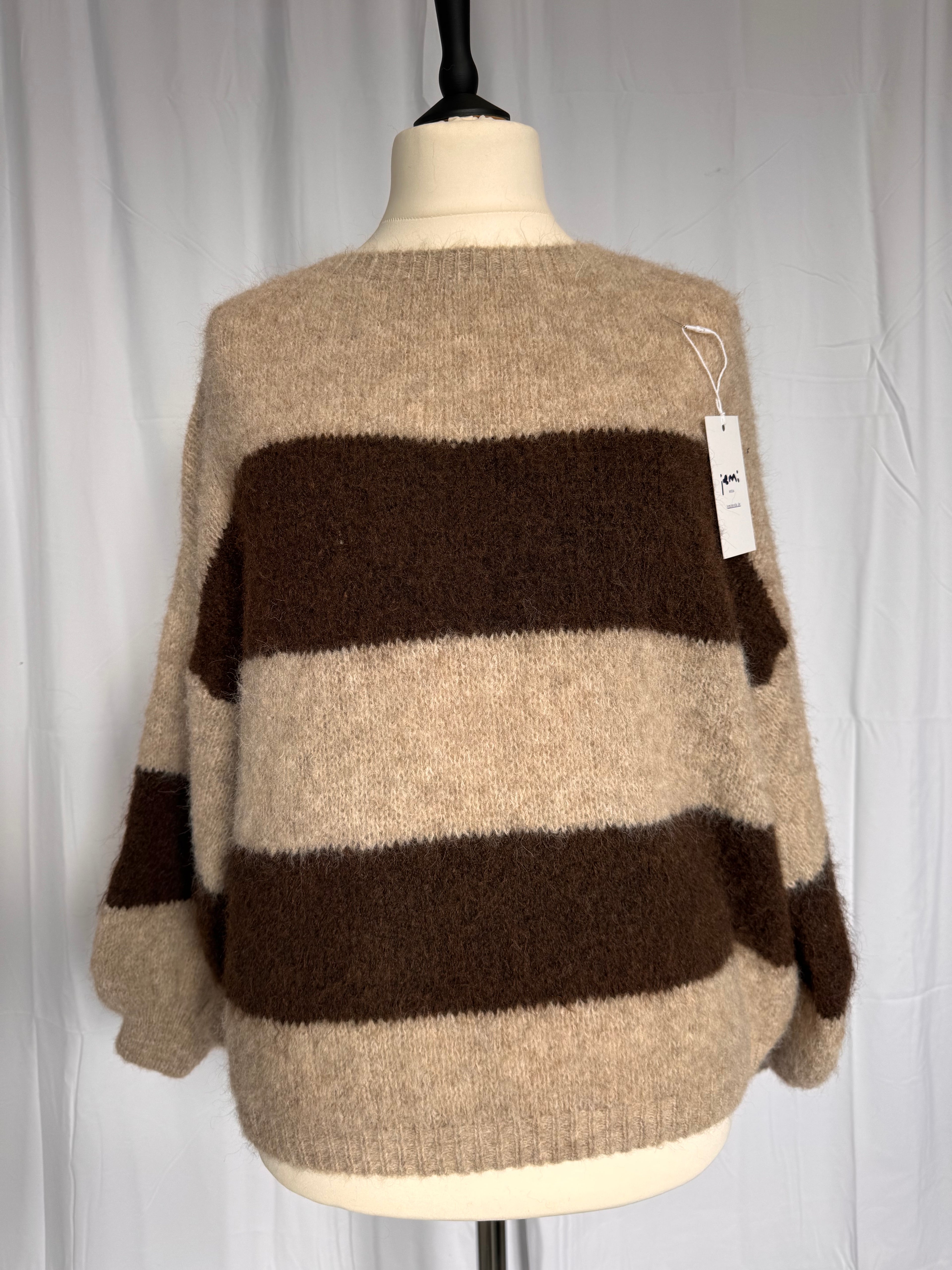 Strickpullover mit großen Streifen