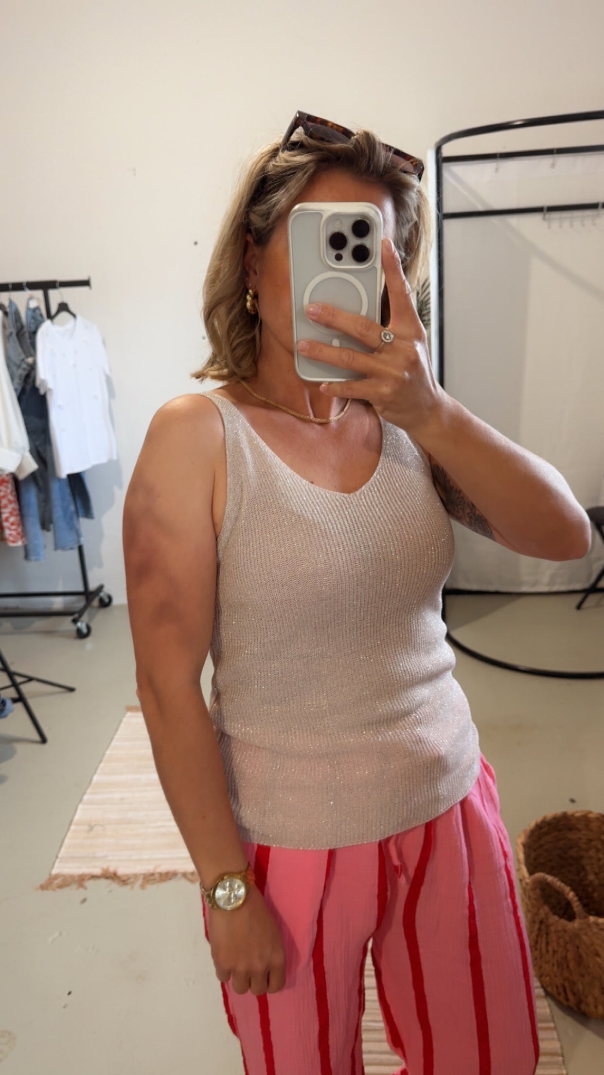 Strick top Rose