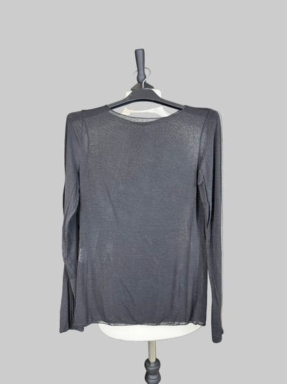 Cashmere Blend Basic Langarm Lovely schwarz