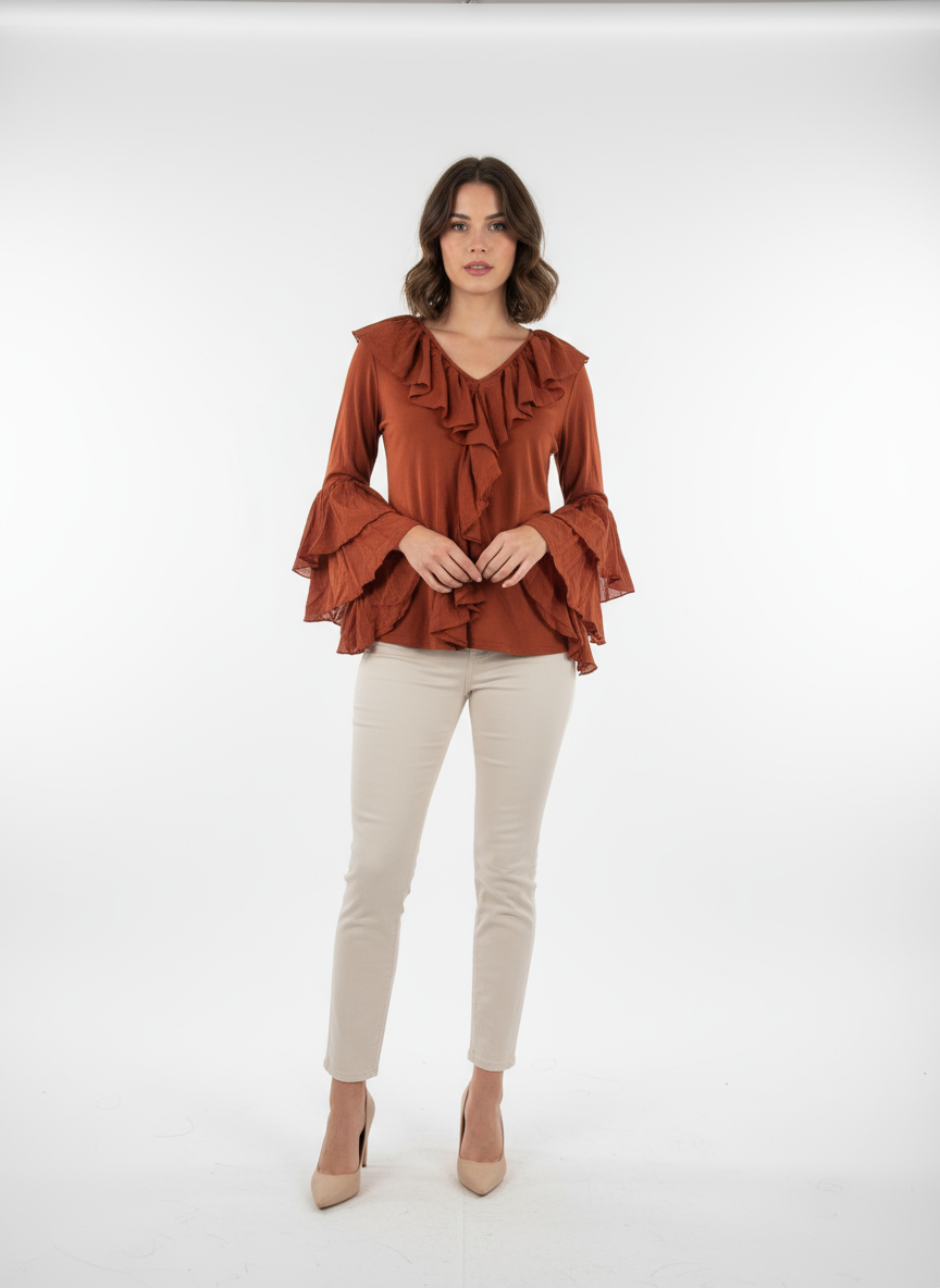 Bluse Bridgerton rost