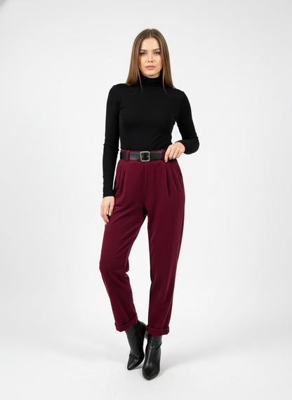 Samthose in Cordoptik schmal