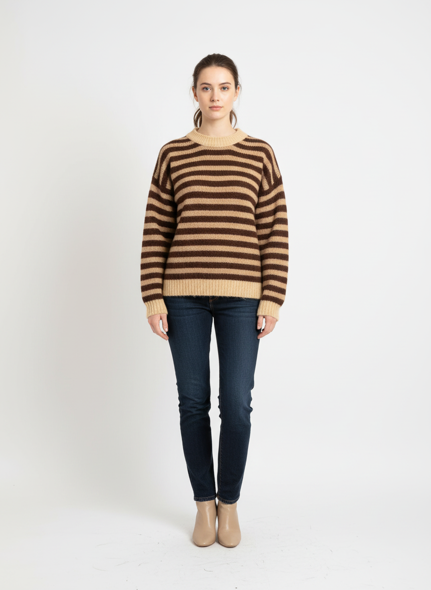 Strickpullover Streifen
