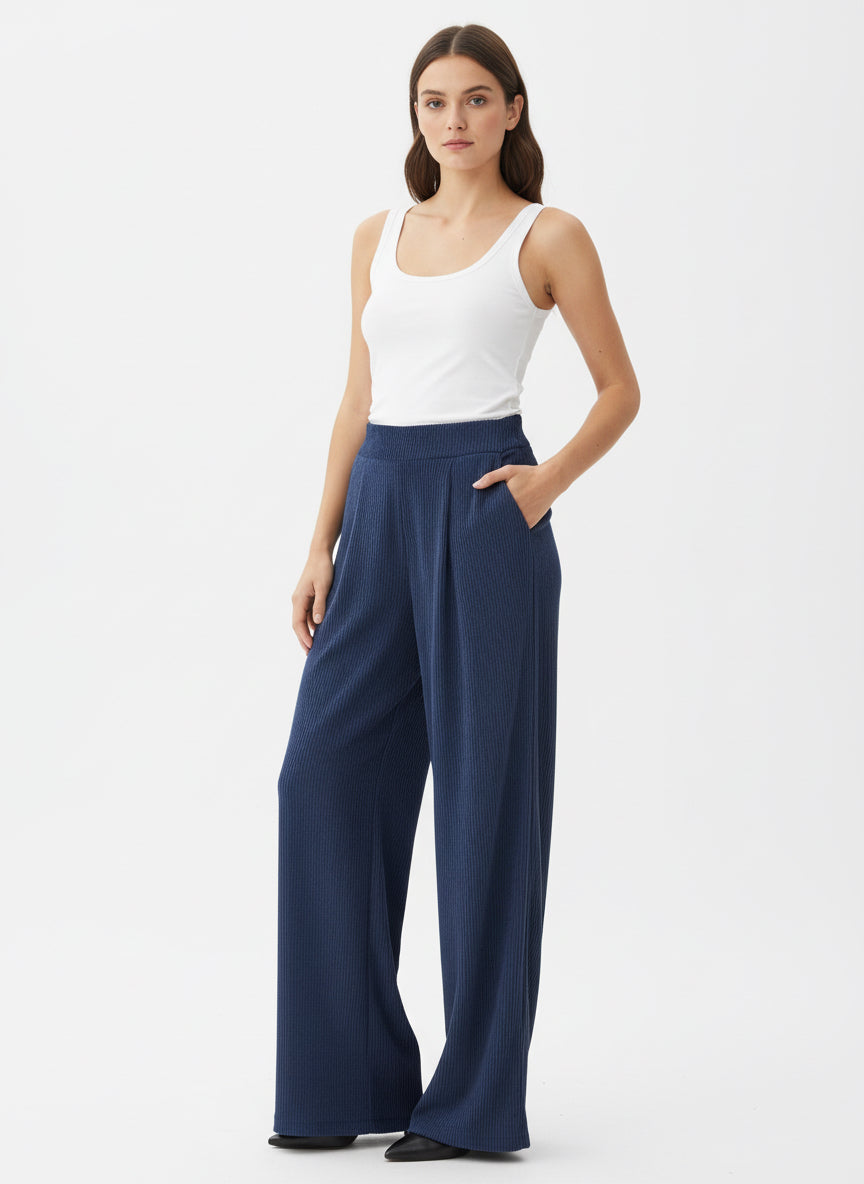 Cordoptik Hose marineblau