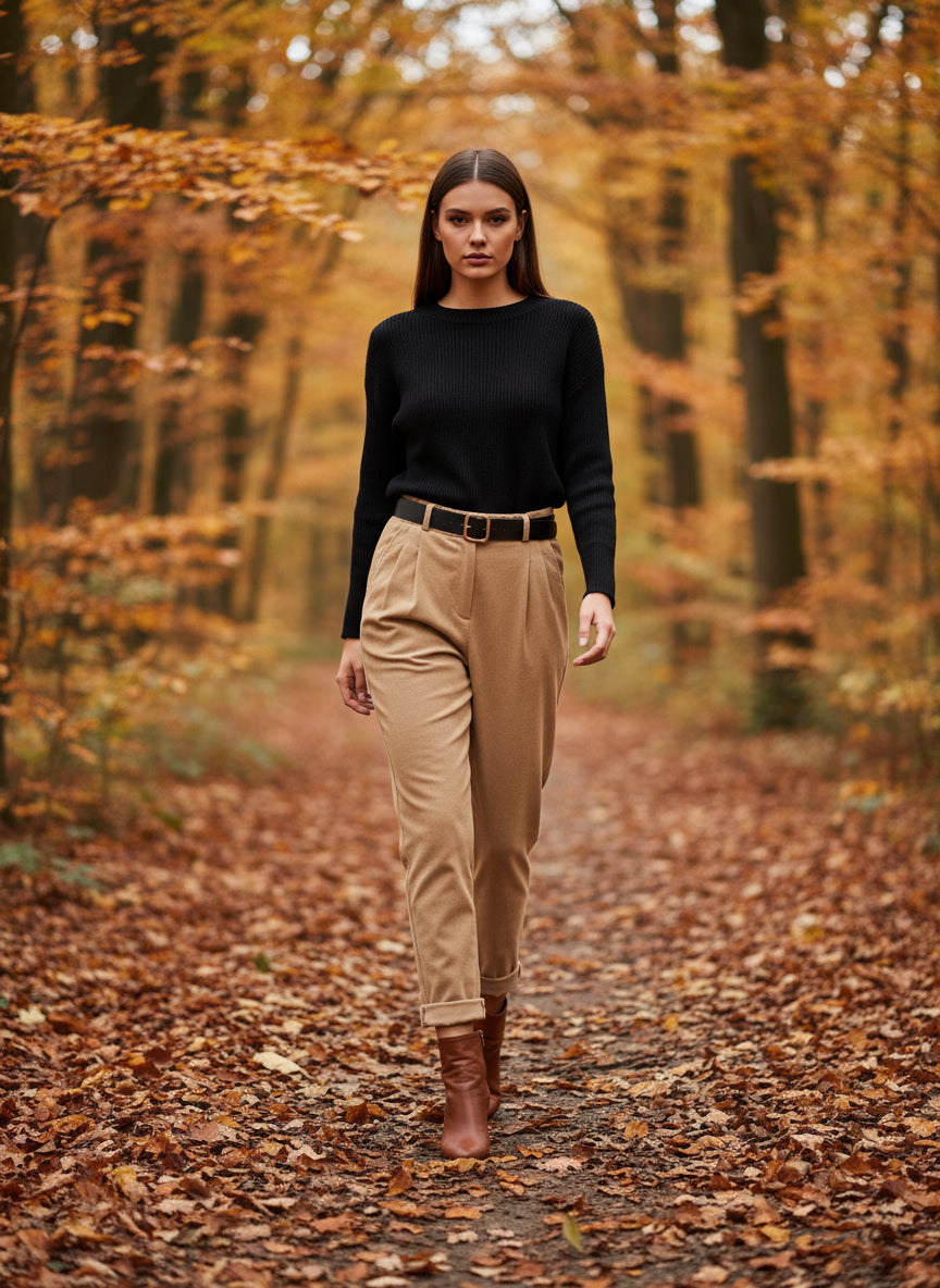 Samthose in Cordoptik schmal