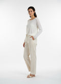 Cashmere Blend Basic Langarm Lovely weiss