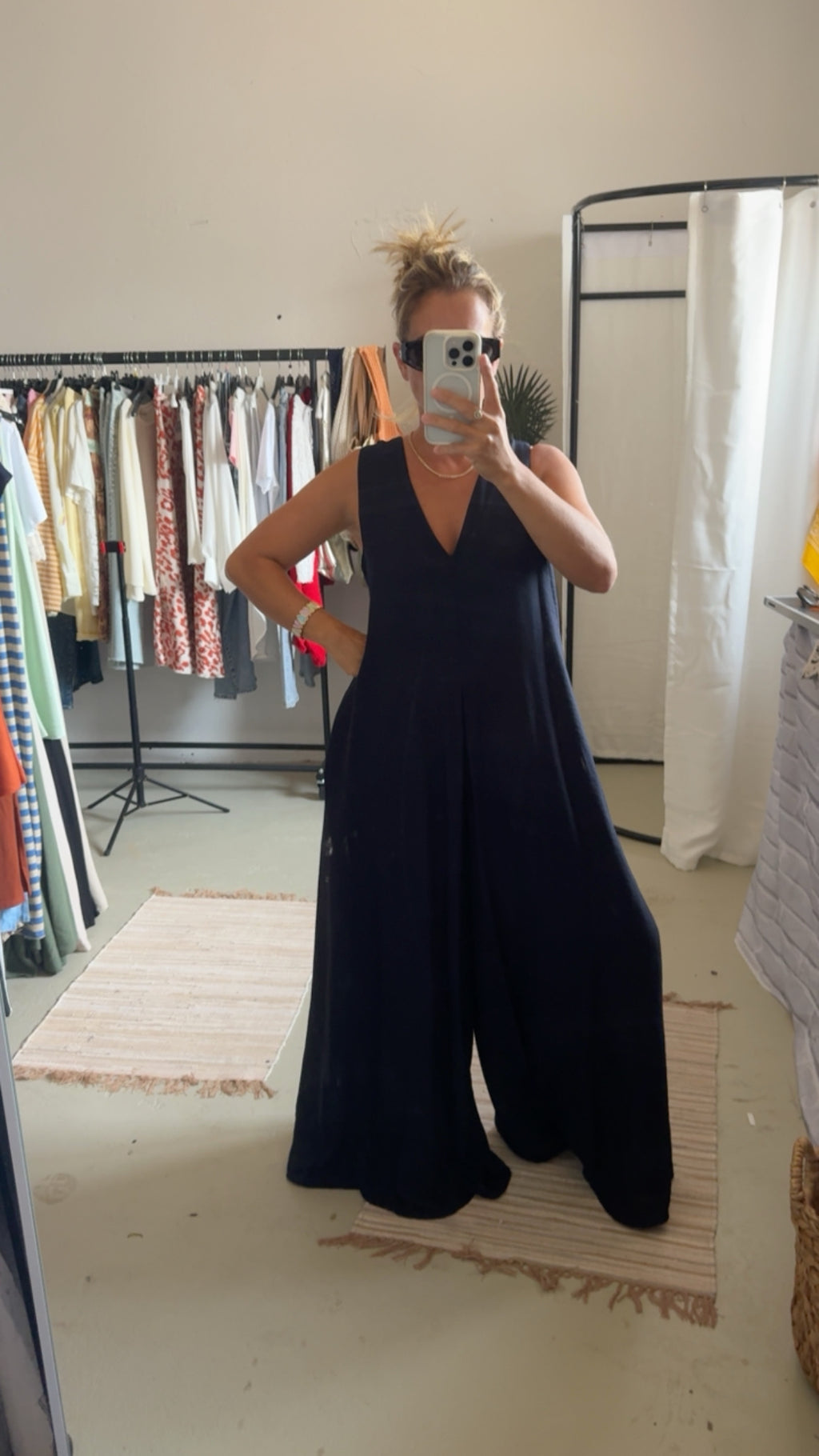 Jumpsuit Palazzo marineblau