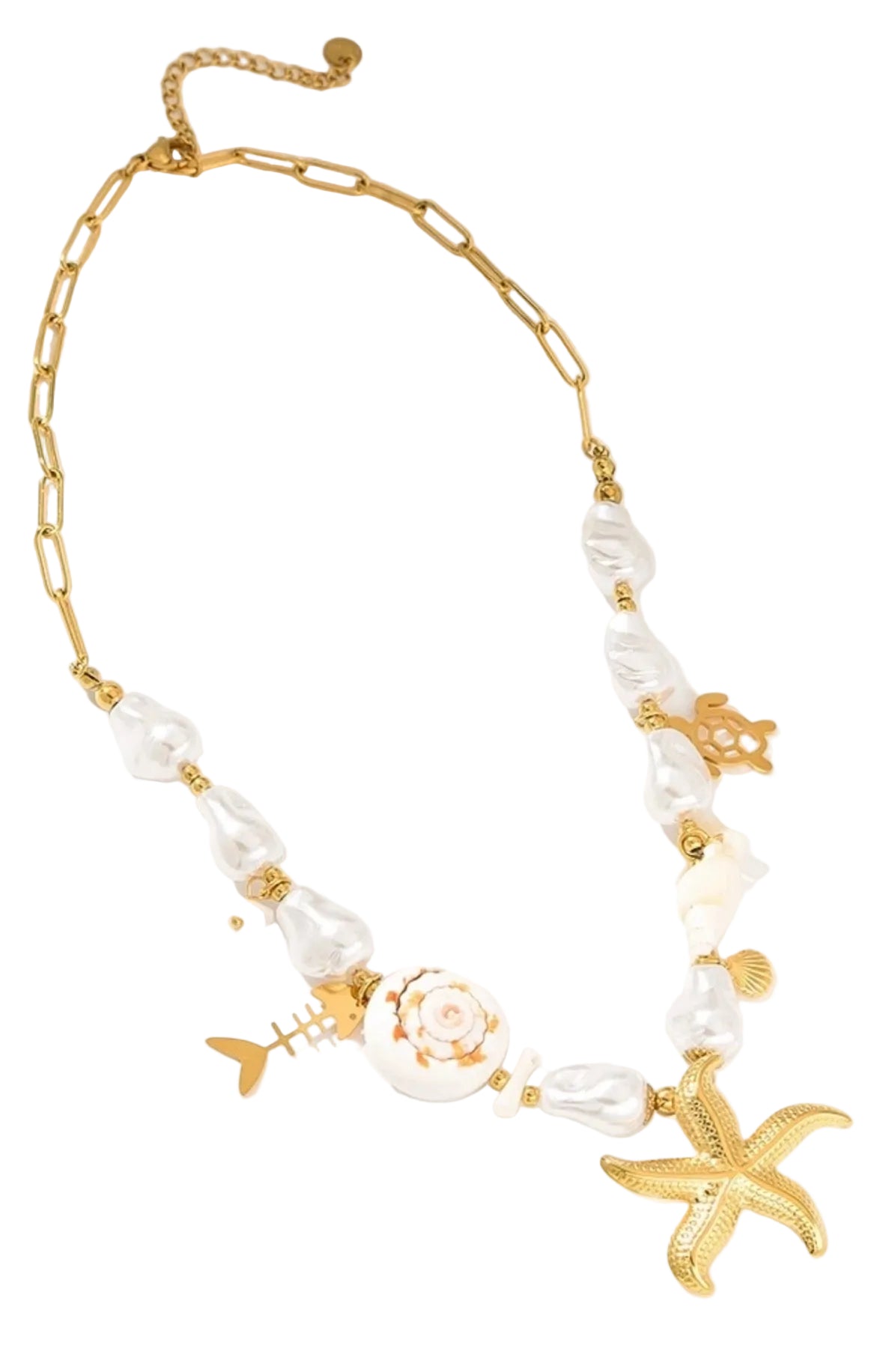 Halskette Perle Muschel und Meer