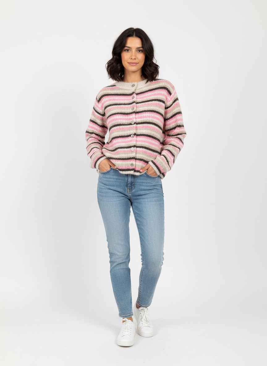 Cardigan mit kleinen Streifen