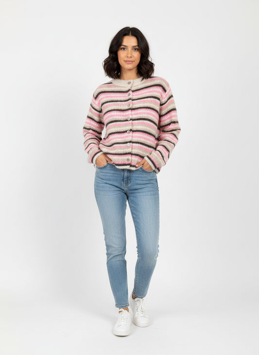 Cardigan mit kleinen Streifen