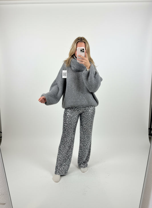Glitzer Hose Silber
