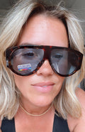 Sonnenbrille Statement schwarz (blau)