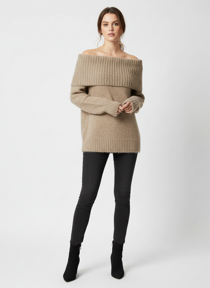 Strickpullover Schulterfrei