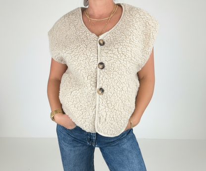 Teddy Weste beige