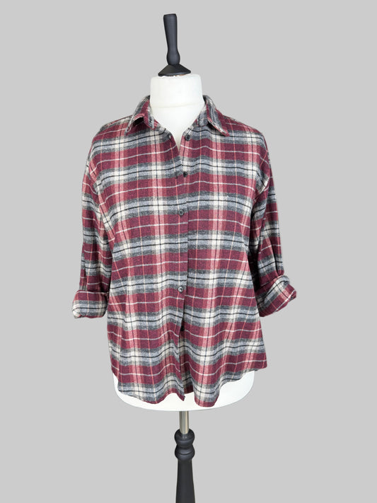 Flanell Hemd bordeaux