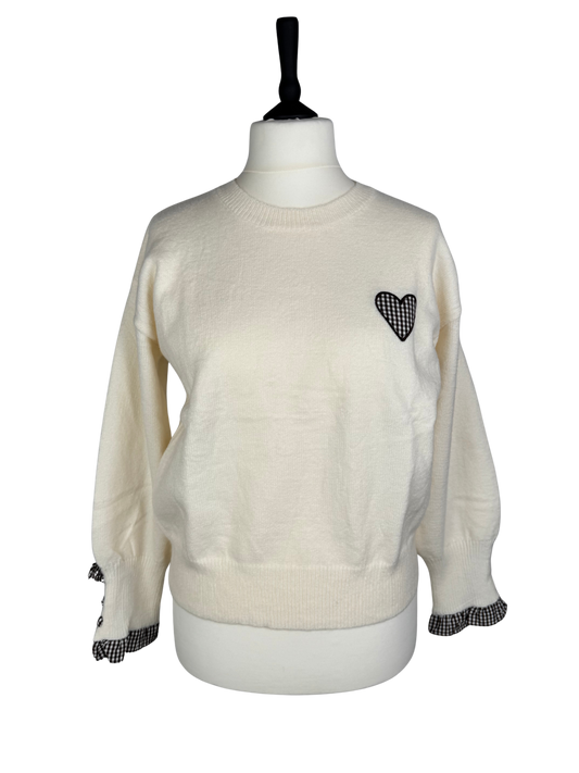 Pullover Karo Herz