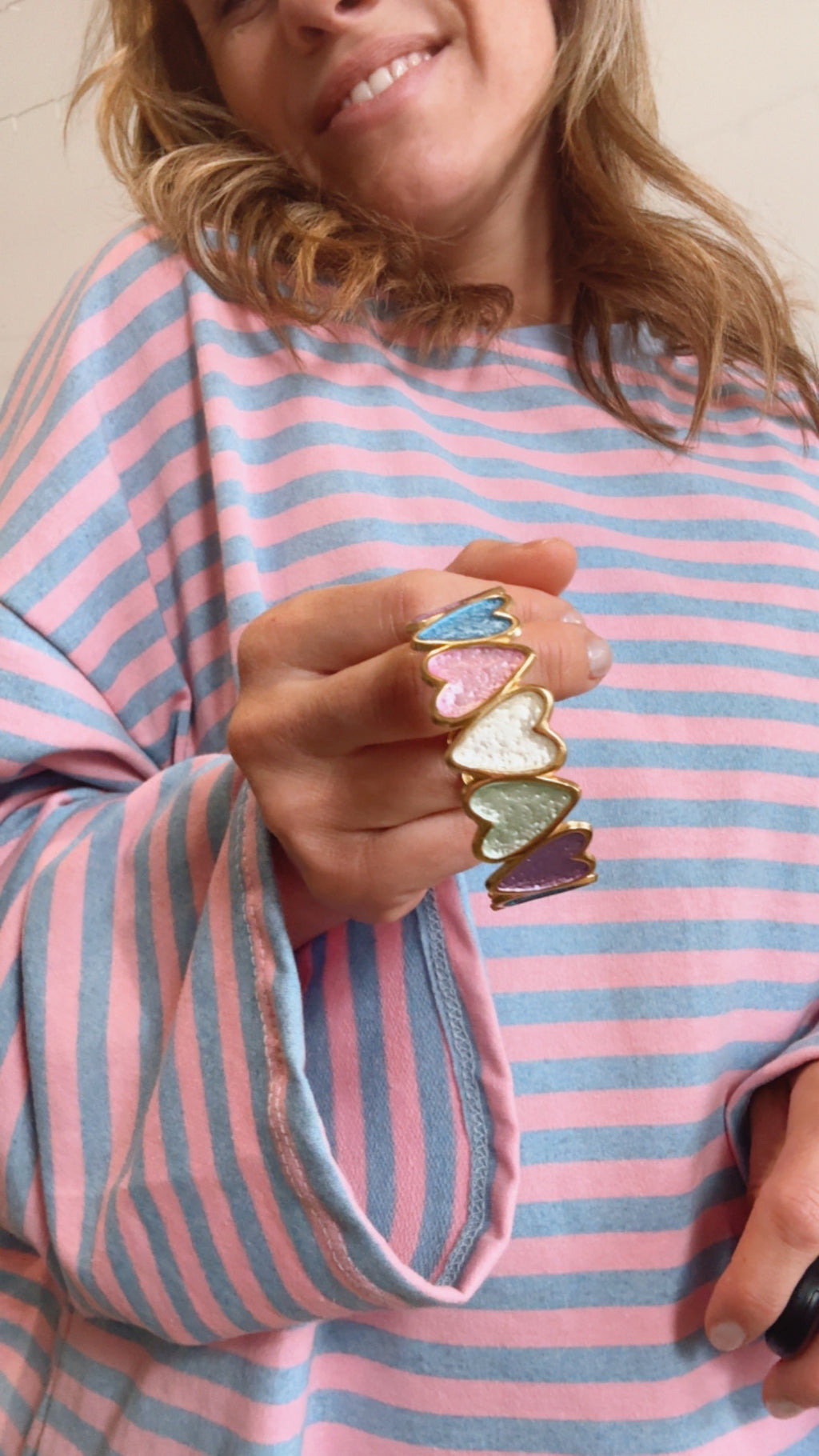 Herz Armreif Edelstahl