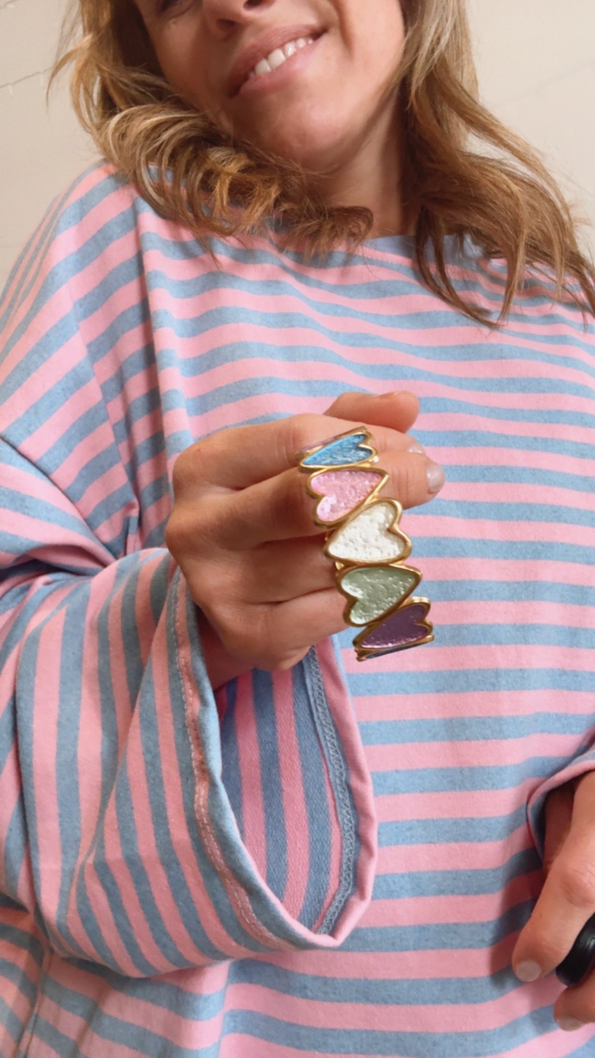 Herz Armreif Edelstahl