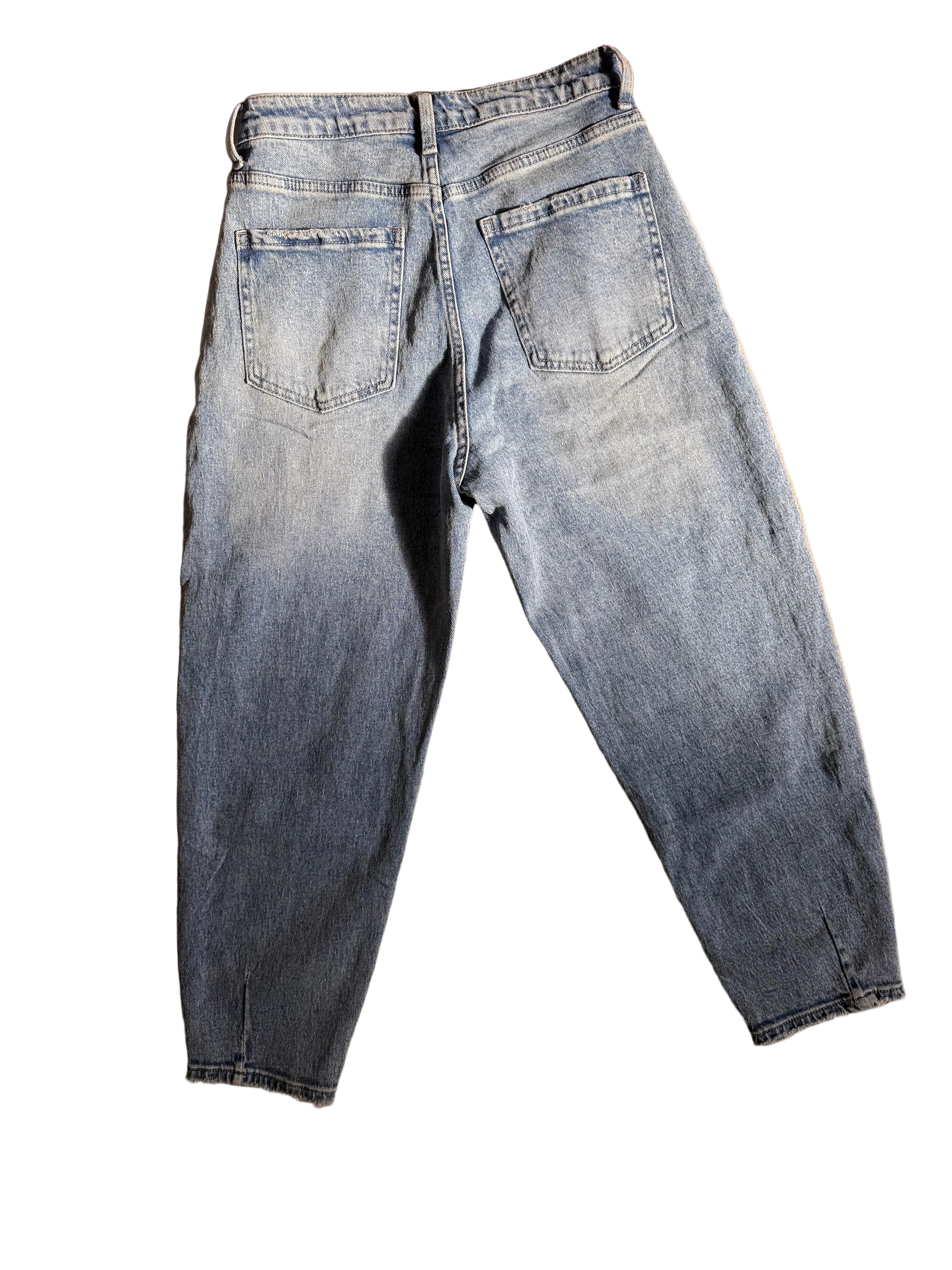 Cropped Jeans mit Waschung