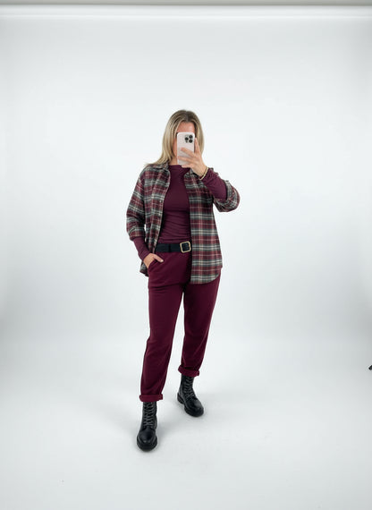Flanell Hemd bordeaux