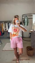 Musselin Shorts rosa