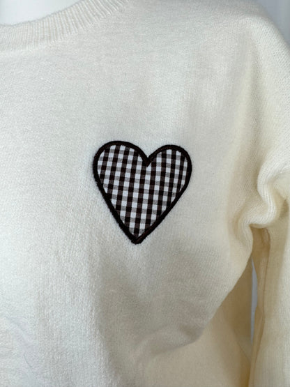 Pullover Karo Herz