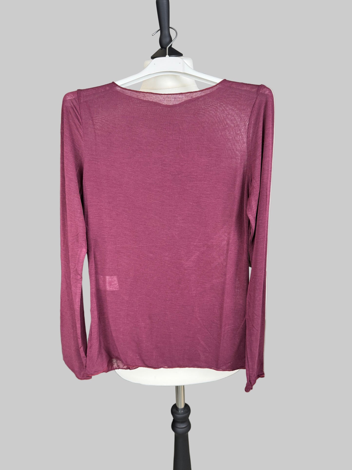 Cashmere Blend Basic Langarm Lovely Bordeaux