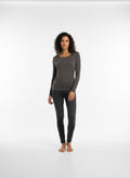 Cashmere Blend Basic Langarm braun
