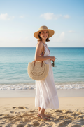 Tasche Beach Rund hell