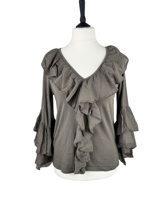 Bluse Bridgerton grau