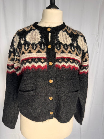 Cardigan mit Norwegermuster