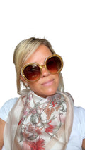Sonnenbrille Groß und Rund gold
