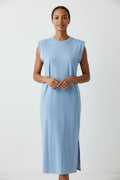 T-Shirt-Kleid hellblau