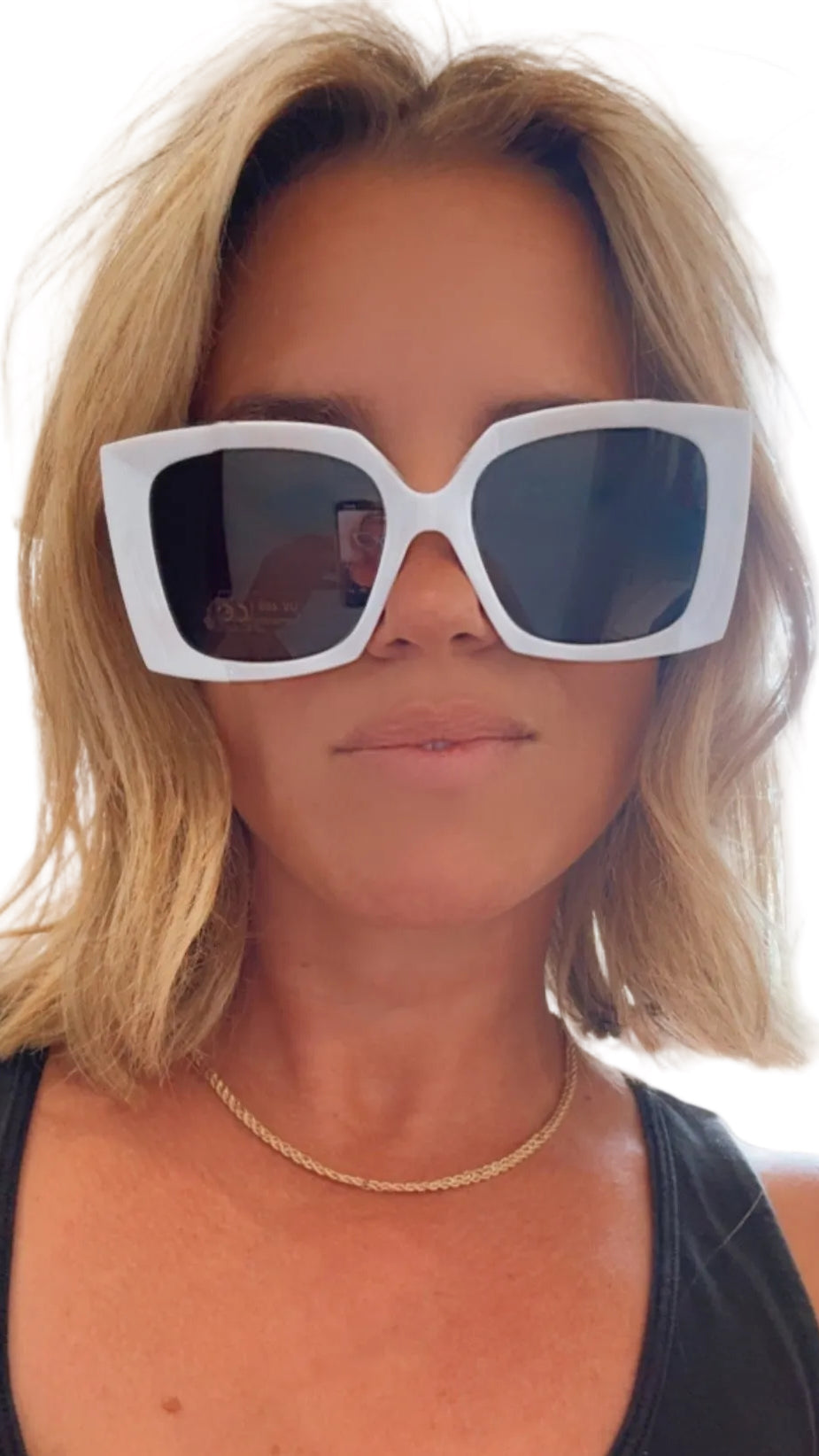 Sonnebrille Diva weiß schwarz