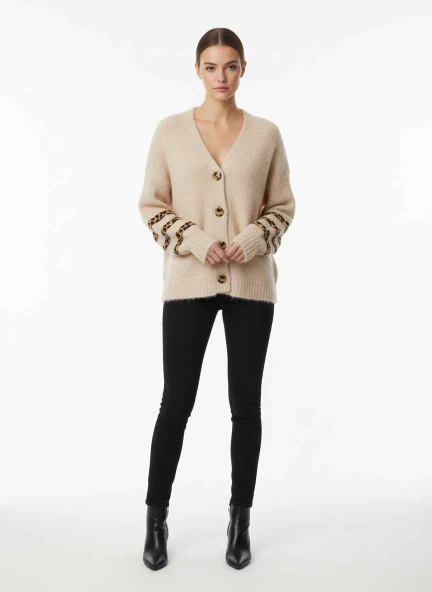Cardigan mit Leo-Streifen