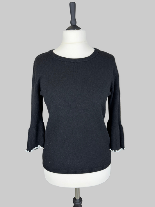 Perlen Schlagoberteil schwarz